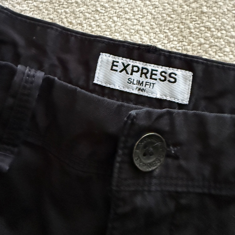 Express Black Slim Fit Dress Pants - Picture 7 of 7